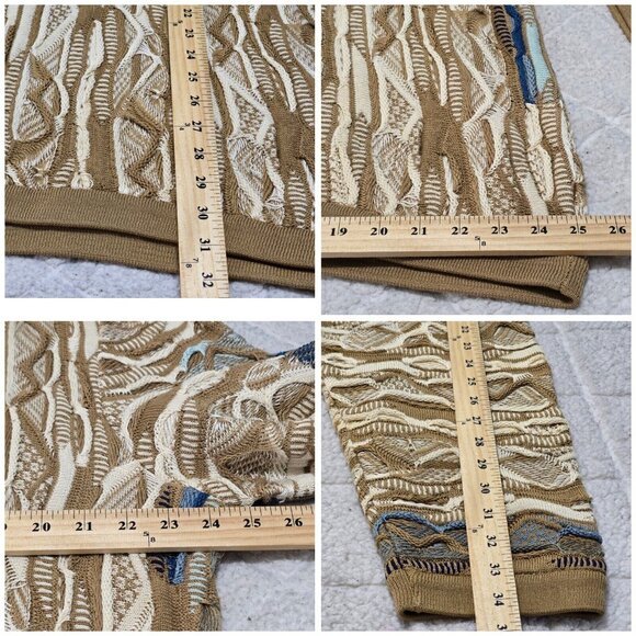 Coogi Australia Mens Brown Chunky Knit Sweater Pullover Long Sleeve Size XL - Picture 8 of 9
